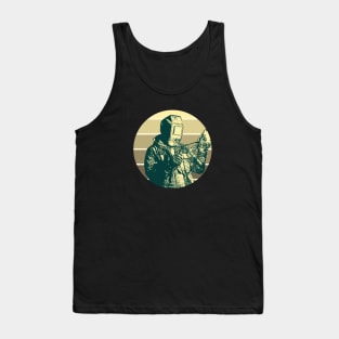 Welder drawing with retro style Tank Top